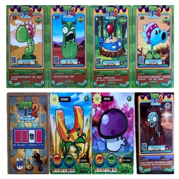 32 pcs/lot Plants vs Zombies Cards 3d Soldiers Against Action Figures Collect Game Card Pea Shooter Sunflower Kid Toy