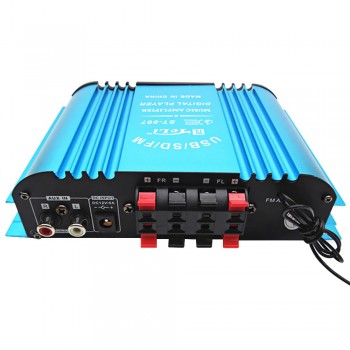 AOSHIKE 12V  80W Car Computer Amplifier Car-Mounted Home  4 Channel Card Remote Control Amplifier Bedside Audio Amplifier HIFI