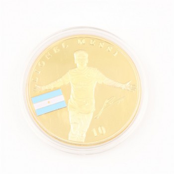 2018 Football Super Stars Footballer Lionel Messi Coin Souvenir Soccer Star Coin Collection