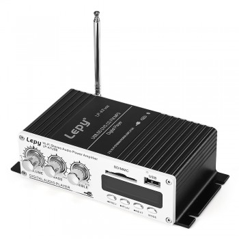 Lepy A7 Wireless Bluetooth Car Amplifier 2 channel HiFi Stereo Bass Audio Support SD USB FM Remote Control Speaker