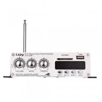 Lepy A7 Wireless Bluetooth Car Amplifier 2 channel HiFi Stereo Bass Audio Support SD USB FM Remote Control Speaker