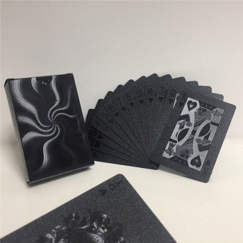 High quality 54pcs Waterproof Black Plastic Playing Cards Collection Black Diamond Poker Cards Creative Gift Standard  Cards