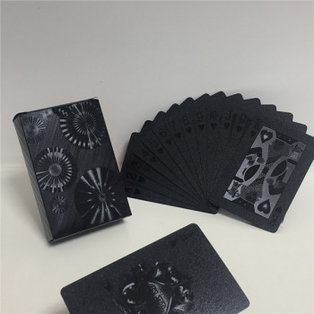 High quality 54pcs Waterproof Black Plastic Playing Cards Collection Black Diamond Poker Cards Creative Gift Standard  Cards