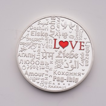 PIKAALAFAN Commemorative COINS Temperament And Interest Sentiment Love Gold Silver COINS Love Commemorative Crafts