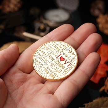 PIKAALAFAN Commemorative COINS Temperament And Interest Sentiment Love Gold Silver COINS Love Commemorative Crafts