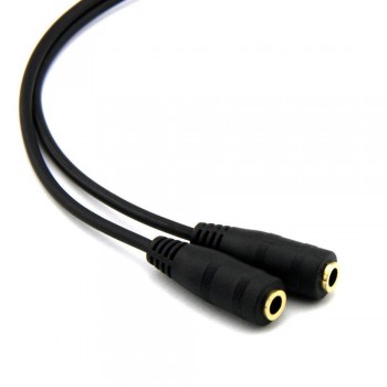 Gold Plated 3.5mm Stereo Jack Splitter Cable Adapter Connectors 3.5mm Male To 2 X Female for Connecting External Speakers 1PC