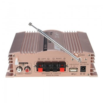 KROAK Mini Hi-Fi 600W 2 CH Stereo Audio Power Amplifier USB SD FM Car Auto Motorcycle