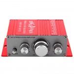 HY-2001 HiFi Stereo Audio Amplifier Sound Mode Music Player 2 Channel CD DVD MP3 Input Handover HI-FI Stereo for Car Motorcycle