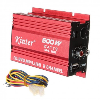 MA-150 500W 2-CH Mini Hifi Car Stereo Amplifier Hi-Fi Audio Power Amplifier Subwoofer DC 9-14V For Auto Motorcycle