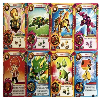 32 pcs/lot Cartoon Game Collection Cards 3D Version Plants vs Zombies Dragon Warrior Samurai Milky Way To Protect Kid Gift Toy