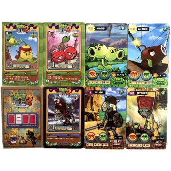 32 pcs/lot Cartoon Game Collection Cards 3D Version Plants vs Zombies Dragon Warrior Samurai Milky Way To Protect Kid Gift Toy