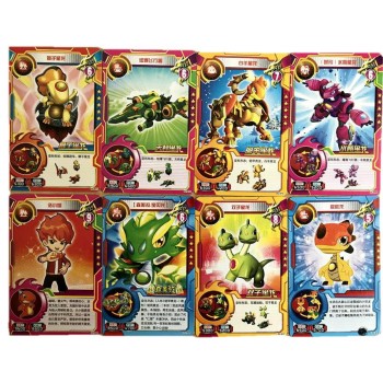 32 pcs/lot Cartoon Game Collection Cards 3D Version Plants vs Zombies Dragon Warrior Samurai Milky Way To Protect Kid Gift Toy