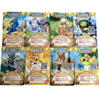 32 pcs/lot Cartoon Game Collection Cards 3D Version Plants vs Zombies Dragon Warrior Samurai Milky Way To Protect Kid Gift Toy