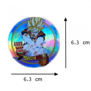 40 pcs/lot Dragon Ball Super Goku Vegeta Action Figures Flashing Cards Round Paper Collection Card Kid Gift Toy
