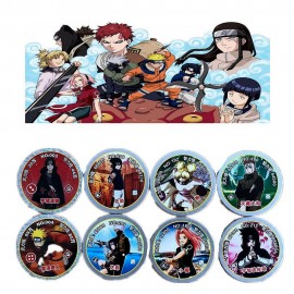 48 pcs/lot Naruto Collection Cards Sasuke Sakura Kakashi Action Figures Round Paper Trading Cards Kid Gift Toy
