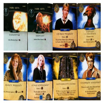 36 pcs/lot Harry Potter Collection Cards Harry Potter Voldemort Hermione Ron Death Eater Action Figure Card Kid Toy