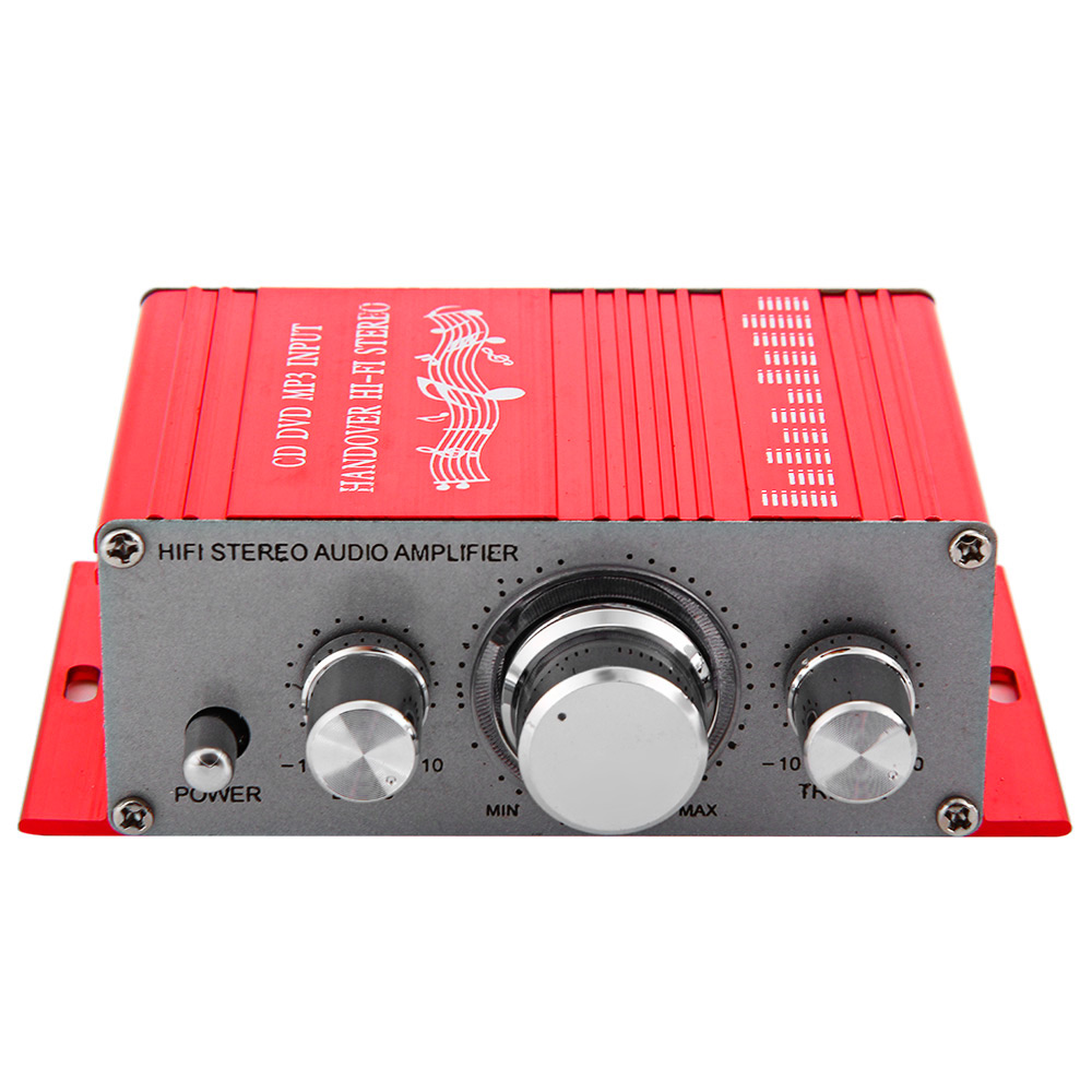 Hi-Fi 2 Channel Car Amplifier Digital Stereo Power Sound Mode 12V Auto Audio Music Player CD DVD MP3 Input for Motocycle Home