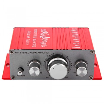 Hi-Fi 2 Channel Car Amplifier Digital Stereo Power Sound Mode 12V Auto Audio Music Player CD DVD MP3 Input for Motocycle Home