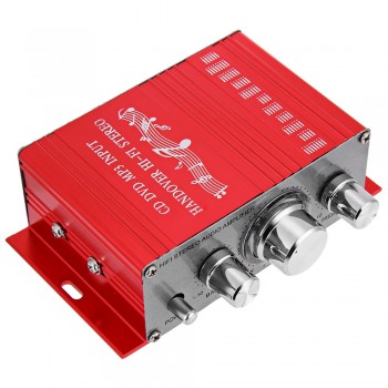 Hi-Fi 2 Channel Car Amplifier Digital Stereo Power Sound Mode 12V Auto Audio Music Player CD DVD MP3 Input for Motocycle Home