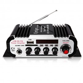 Kentiger HY - 600 HiFi Car Stereo Power Amplifiers IR Control FM MP3 USB Playback Digital Audio Amplifier