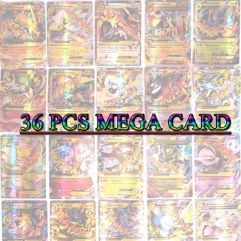 12 Styles GX MEGA EX Shining Cards Pokeball Game Battle Cartoon Trading Cards Game Children Pikachu Toy For Kid Gift