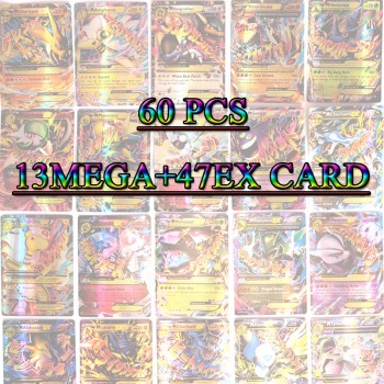 12 Styles GX MEGA EX Shining Cards Pokeball Game Battle Cartoon Trading Cards Game Children Pikachu Toy For Kid Gift