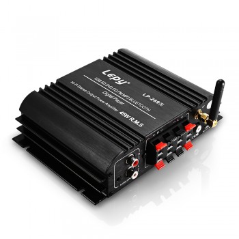 LP-269S HiFi Digital Stereo Bluetooth Amplifier US Plug 2 channel Powerful Sound Compatible With Car motorcycle Computer speaker