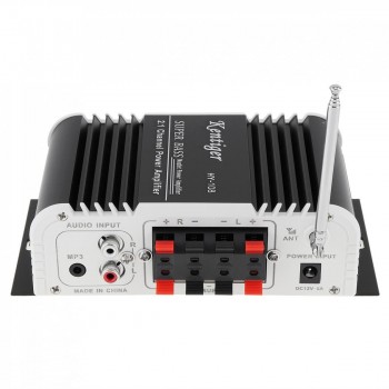 2.1CH HIFI Car Stereo Audio High Power Amplifier FM Radio Player Support SD USB DVD MP3 with Remote for Auto Motorcycle Home