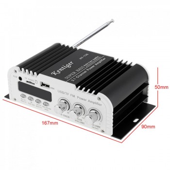 2.1CH HIFI Car Stereo Audio High Power Amplifier FM Radio Player Support SD USB DVD MP3 with Remote for Auto Motorcycle Home