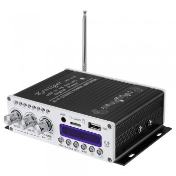 Kentiger V10 Bluetooth Hi-Fi Wireless Audio Amplifier Class-AB Stereo Super Bass Digital Display FM Car Amplifiers AUX input