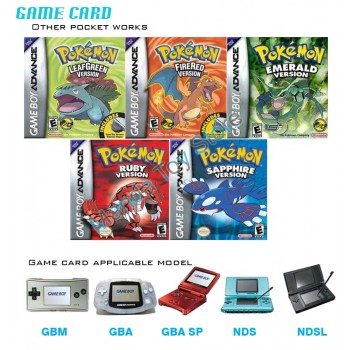 20pcs/lot GBA GAame Poke Collective Edition Video Game Cartridge Console Card for Game Boy Advance English Version