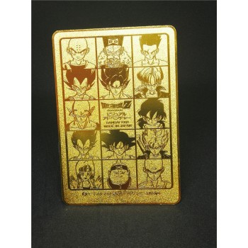 hot Animation Dragon Ball Super Action Figures Golden Flash Cards Metal card Collection Card Kid Gift Toy