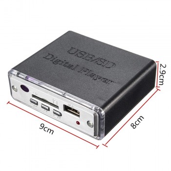 12V Universal Mini Car Motocycle Stereo Amplifier Bass Speaker LED USB / SD Digital Player MP3 with Remote Controller