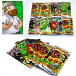 32 pcs/lot Plants vs Zombies Collect 3D Cards Pea Shooter Sunflower Cherry Potatoes Action Figures Trading Card Kid Gift Toy