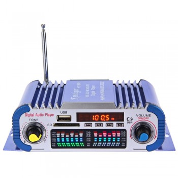 HY601 USB FM Audio 12V LED Car Stereo Amplifier Radio MP3 Speaker Hi-Fi 2 Channel Digital Display Power Play Support CD DVD