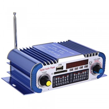 HY601 USB FM Audio 12V LED Car Stereo Amplifier Radio MP3 Speaker Hi-Fi 2 Channel Digital Display Power Play Support CD DVD