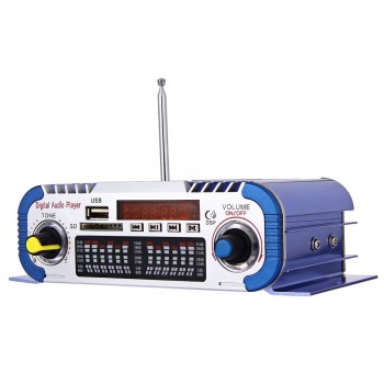 HY601 USB FM Audio 12V LED Car Stereo Amplifier Radio MP3 Speaker Hi-Fi 2 Channel Digital Display Power Play Support CD DVD
