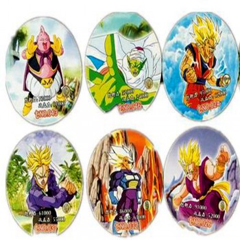 48 pcs/lot Dragon Ball Z Collection Card Round Paper Goku Vegeta Action Figures The Last Duel Version Kid Gift Toy