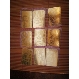 9PCS/hot Animation ONE PIECE Super Action Figures Golden Flash Cards Metal card Collection Card Kid Gift Toy