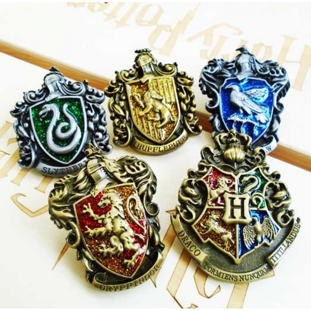 Harri Potter HP Harry Gryffindor/Hogwarts Slytherin School Metal Cool Badge Pin Brooch Chestpin Costume Accessory Gift