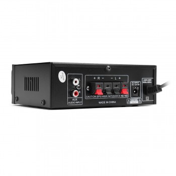 600W 12V/220V 2 Mic Stereo Speaker Mini Car Home Bass Power Amplifier HiFi MP3 Booster AK-698C 16x11.5x5.2cm Low Consumption