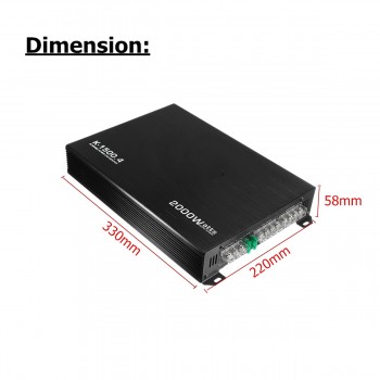 2000W 4 Channel Car Amplifier Speaker Vehicle Auto Audio Amplifier Power Stereo Amp Auto Audio Power Amplifier Player DC 12V