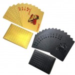 None Black Golden Playing Cards Game Collection Cards Poker Set Waterproof Kids Adults Games Toys Gifts