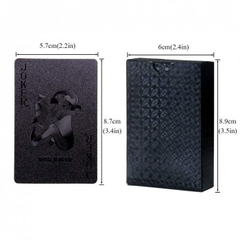 None Black Golden Playing Cards Game Collection Cards Poker Set Waterproof Kids Adults Games Toys Gifts