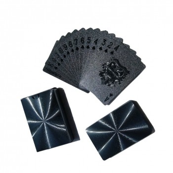 None Black Golden Playing Cards Game Collection Cards Poker Set Waterproof Kids Adults Games Toys Gifts