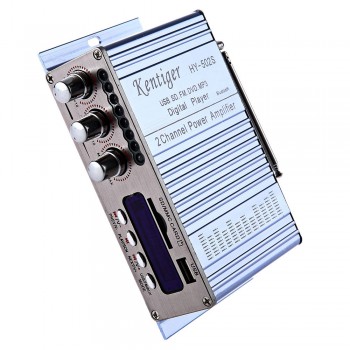 Kentiger HY-502S 2CH Bluetooth Hi-Fi Super Bass Output Power Amplifier FM AUX Aluminum With Remote Controller For Motorcycle