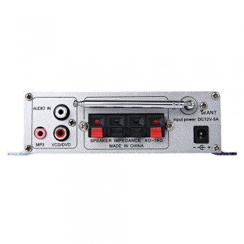 Kentiger HY-502S 2CH Bluetooth Hi-Fi Super Bass Output Power Amplifier FM AUX Aluminum With Remote Controller For Motorcycle