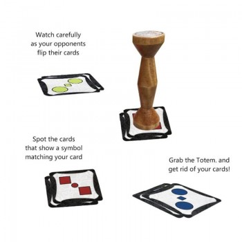 Board Game Jungle Speed Token Run Fast Pair Speed Forest Playing Cards Set Family Party Fun Cards Game