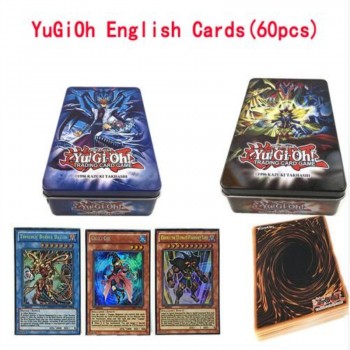 60PCS/Set Yugioh game CARDS against all flash CARDS rare card group iron box boy collection Christmas gifts