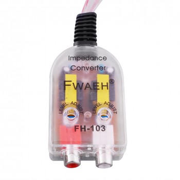 Adjustable Level Speaker High to Low Impedance Converter 2 Channel Line Out